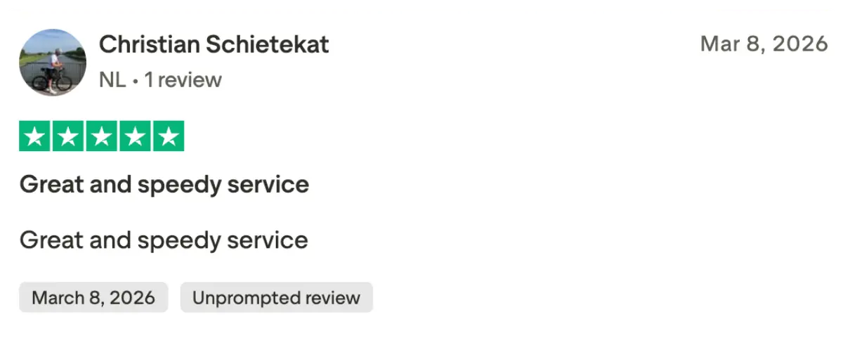 Trustpilot Customer Review Screenshot 1